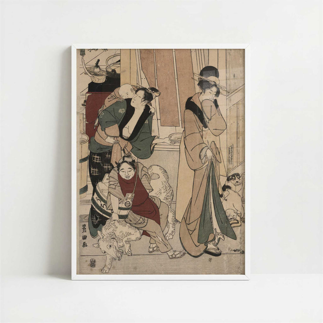 Satsuki or The Fifth Month (1801) by Toyokuni, Utagawa – Art Print - Art print in white frame