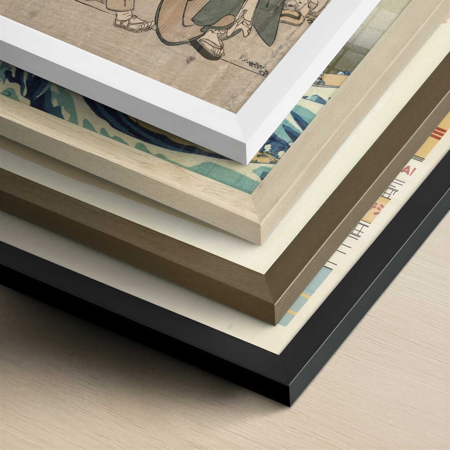 Satsuki or The Fifth Month (1801) by Toyokuni, Utagawa – Art Print - Close-up detail of the different frames