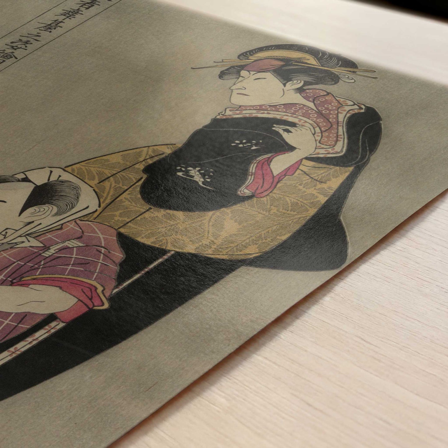 Tachibana-ya and Omi-ya (c.1795) by Utagawa Toyokuni – Art Print - Close-up detail of the art print