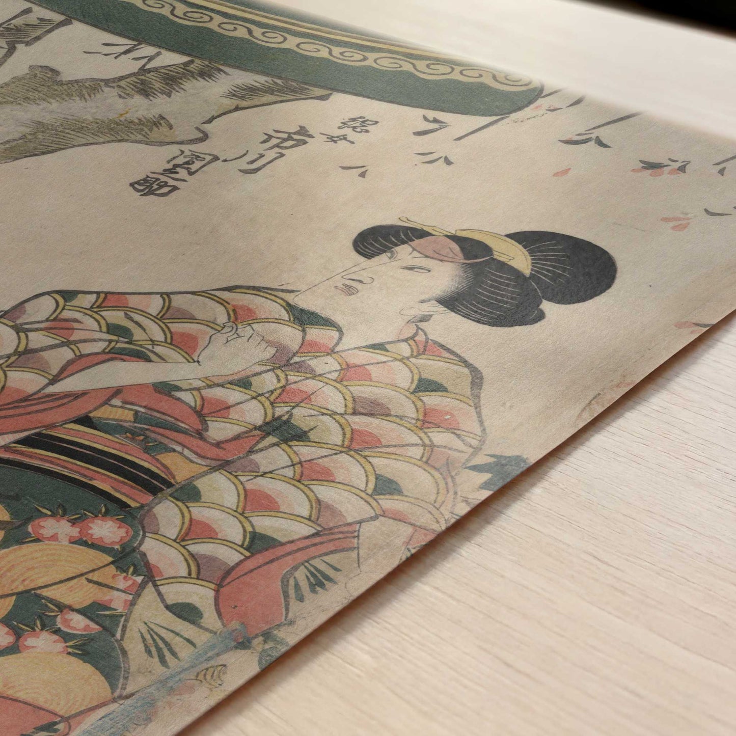 The Actor Ichikawa Dannosuke in the Role of Tsunajo (c.1809–1813) by Utagawa Toyokuni – Art Print - Close-up detail of the art print