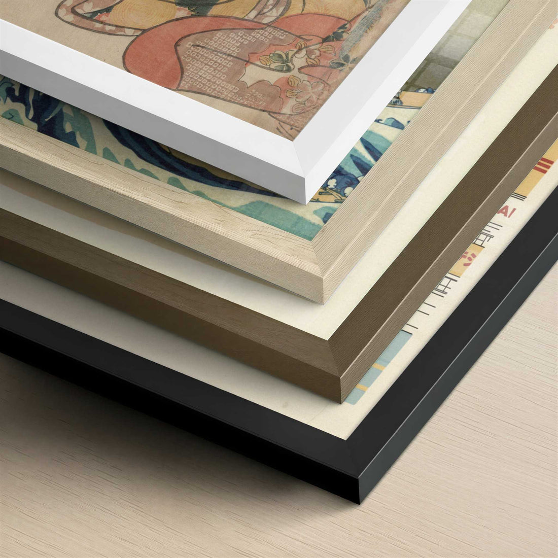 The Actor Ichikawa Dannosuke in the Role of Tsunajo (c.1809–1813) by Utagawa Toyokuni – Art Print - Close-up detail of the different frames