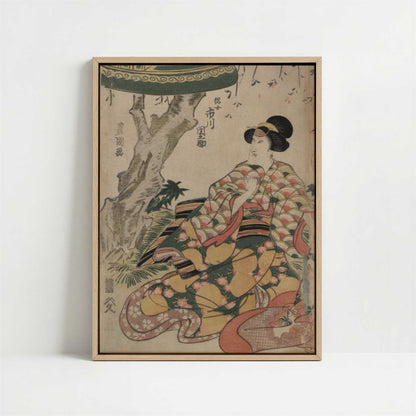 Framed Canvas - Framed canvas in oak color frame