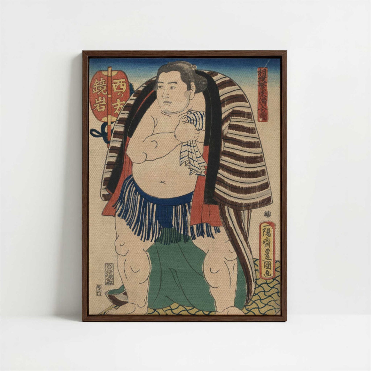 Framed Canvas - Framed canvas in dark wood color frame