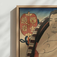 Framed Canvas - Close-up detail and texture of the framed canvas