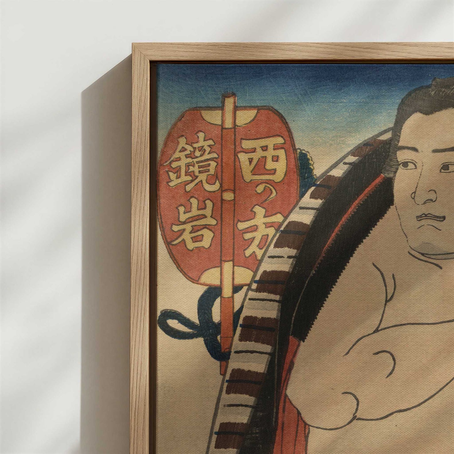 Framed Canvas - Close-up detail and texture of the framed canvas