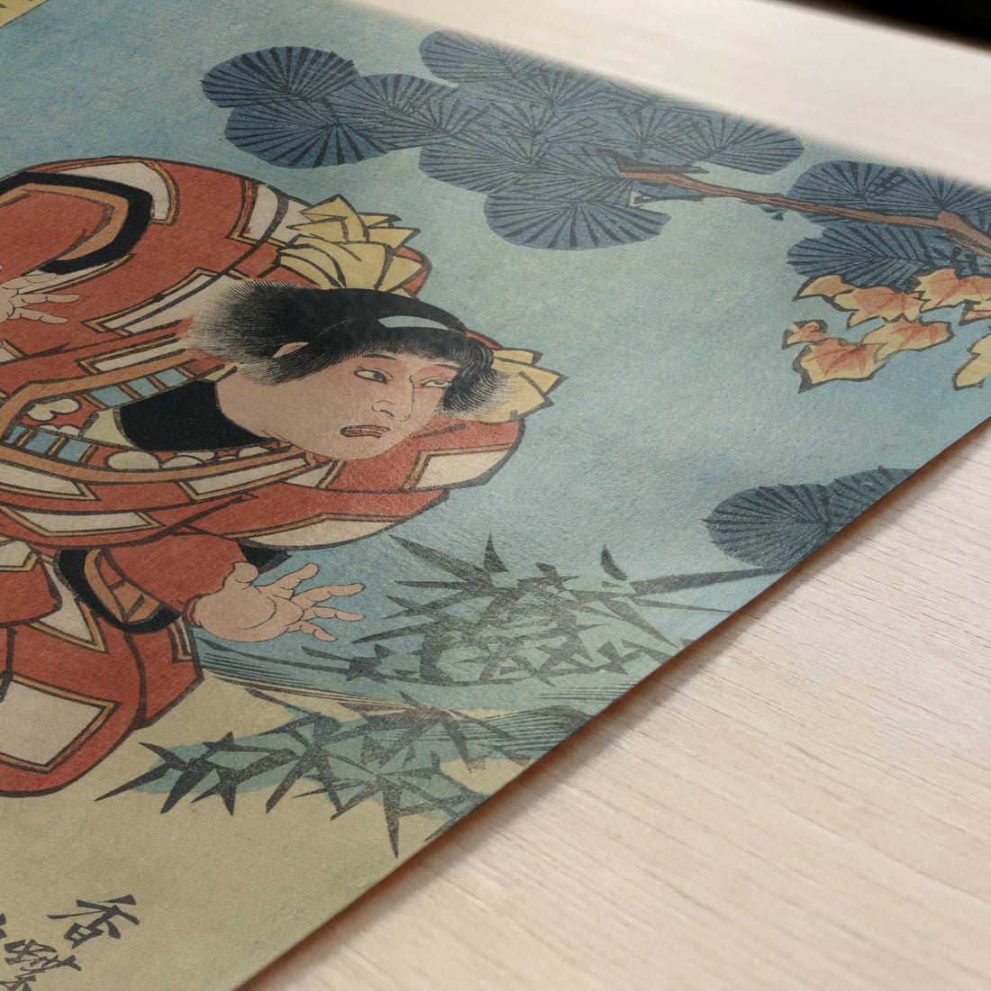 Yamauba to Kaidomaru (c.1850) by Utagawa Toyokuni – Art Print - Close-up detail of the art print