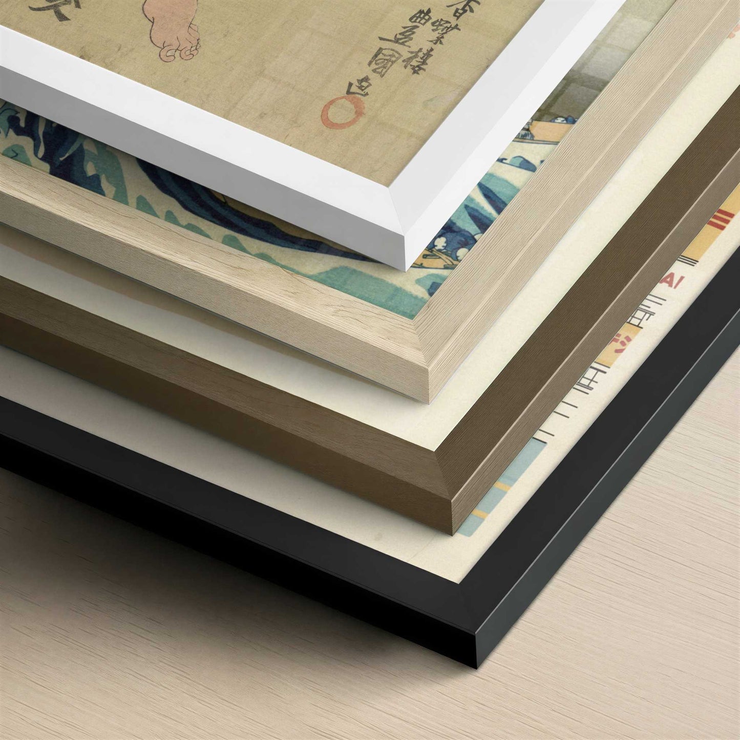 Yamauba to Kaidomaru (c.1850) by Utagawa Toyokuni – Art Print - Close-up detail of the different frames