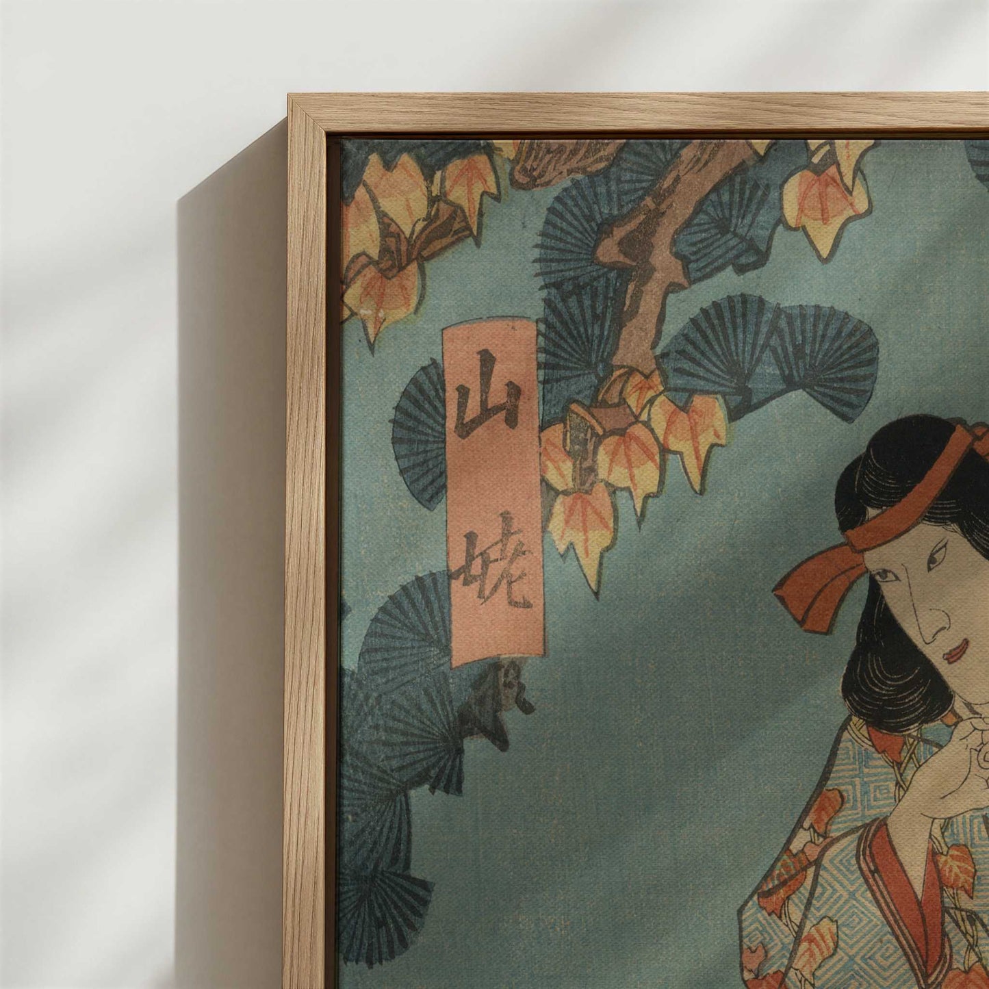 Framed Canvas - Close-up detail and texture of the framed canvas