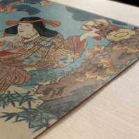 Yamauba to Kaidomaru (1850s) by Utagawa Toyokuni – Art Print - Close-up detail of the art print