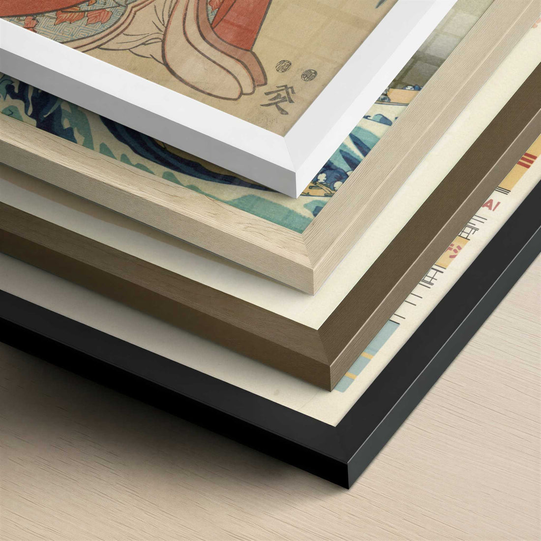 Yamauba to Kaidomaru (1850s) by Utagawa Toyokuni – Art Print - Close-up detail of the different frames