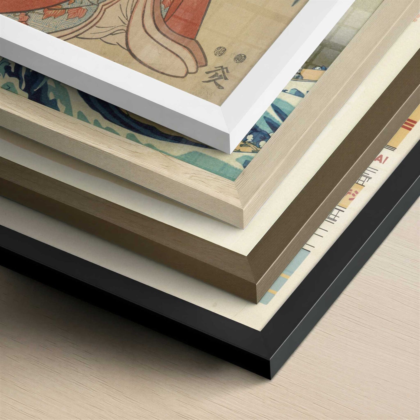 Yamauba to Kaidomaru (1850s) by Utagawa Toyokuni – Art Print - Close-up detail of the different frames