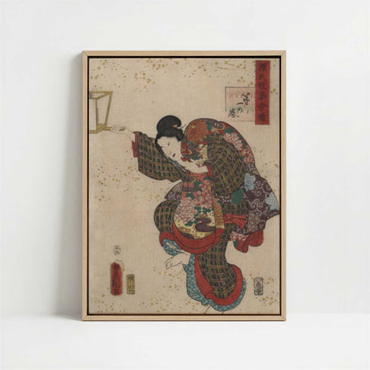 Framed Canvas - Framed canvas in oak color frame