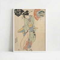 Ofusa Tokubei (1820s) by Utagawa Toyokuni – Art Print - Art print in white frame