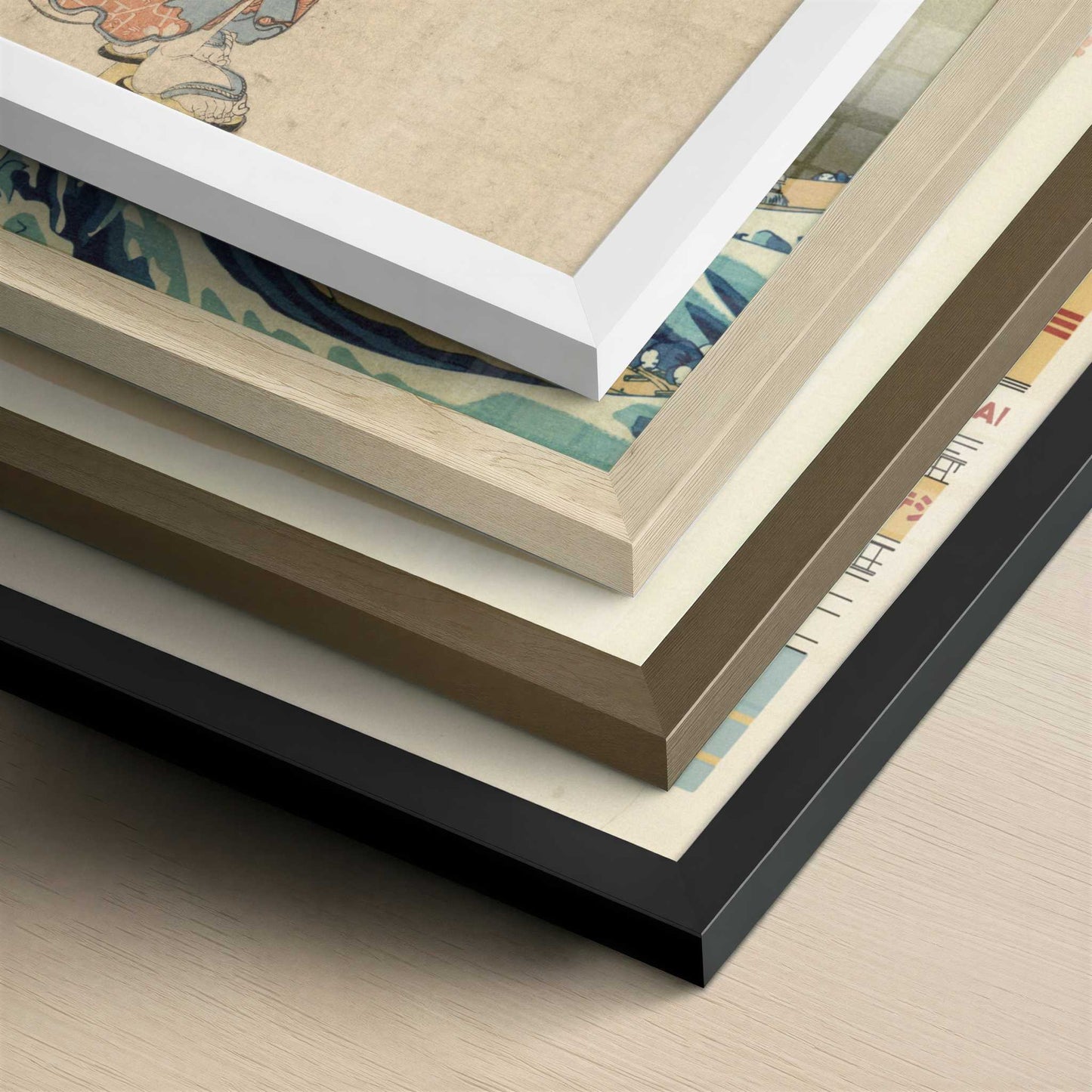 Ofusa Tokubei (1820s) by Utagawa Toyokuni – Art Print - Close-up detail of the different frames