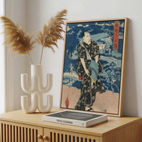Framed Canvas - Framed canvas in a stylish interior setting