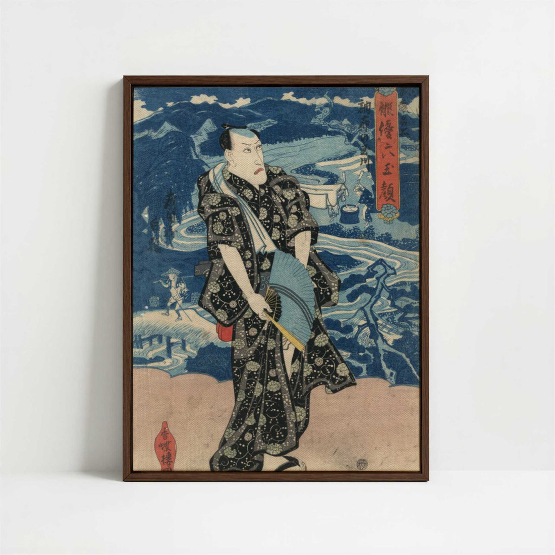 Framed Canvas - Framed canvas in dark wood color frame