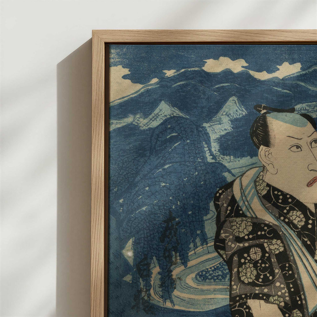 Framed Canvas - Close-up detail and texture of the framed canvas