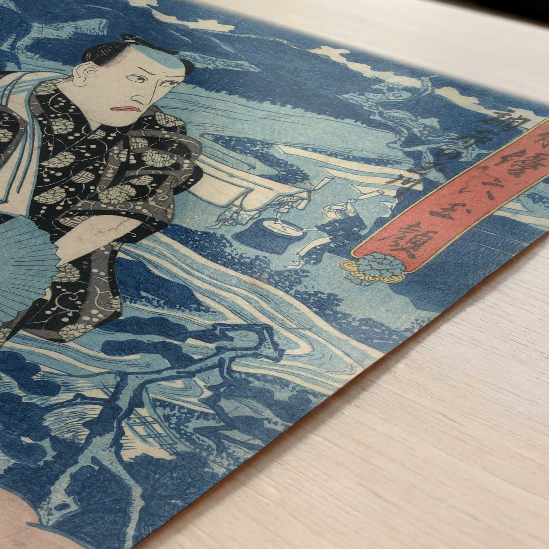 The Actor Naritaya Hakuen (c.1830) by Utagawa Toyokuni – Art Print - Close-up detail of the art print