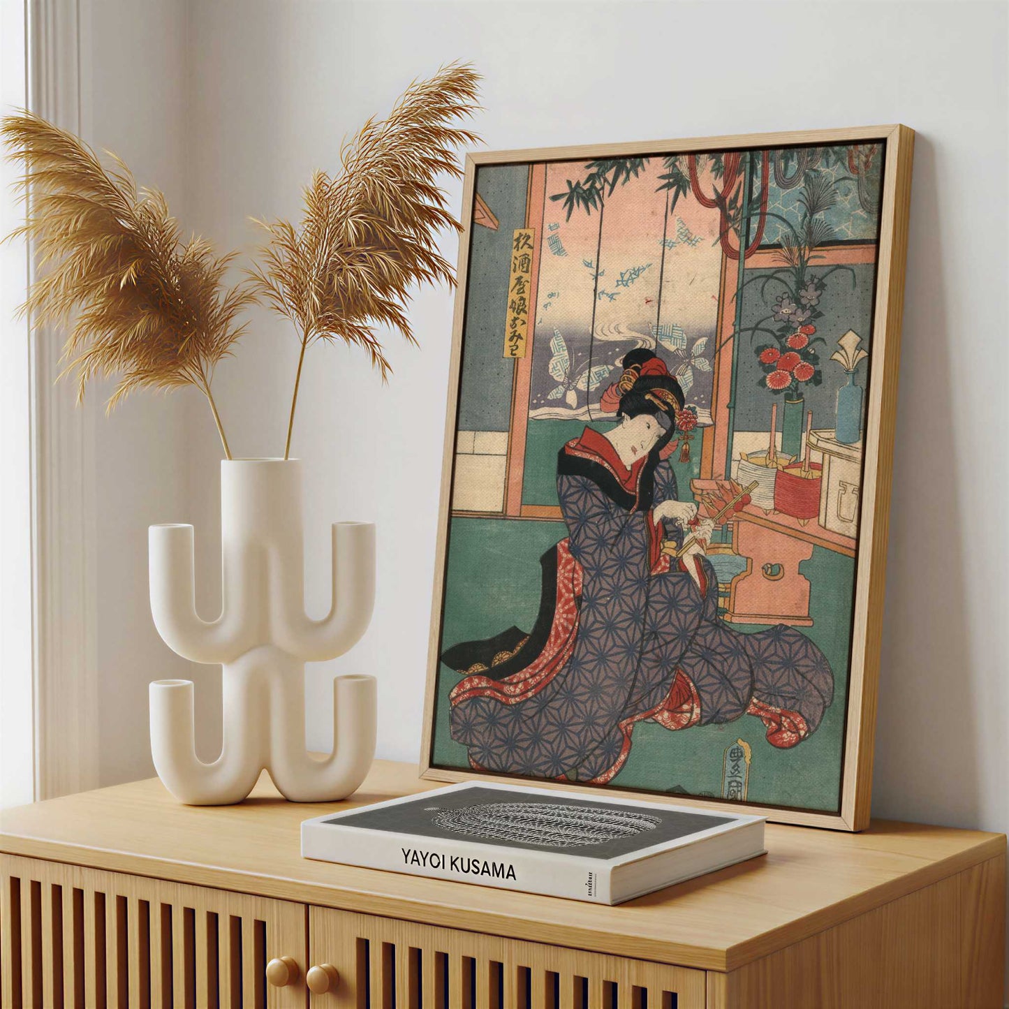 Framed Canvas - Framed canvas in a stylish interior setting