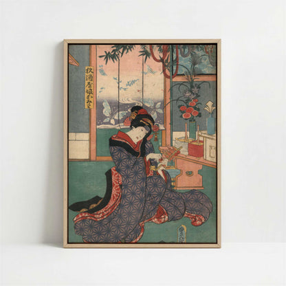 Framed Canvas - Framed canvas in oak color frame