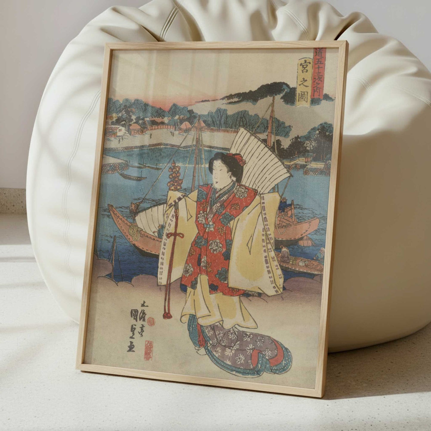 View of Miya (c.1836) by Utagawa Toyokuni – Art Print - Interior inspiration