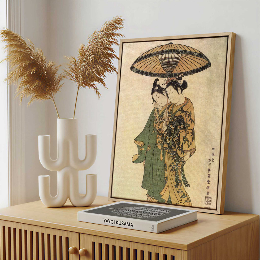 Framed Canvas - Framed canvas in a stylish interior setting