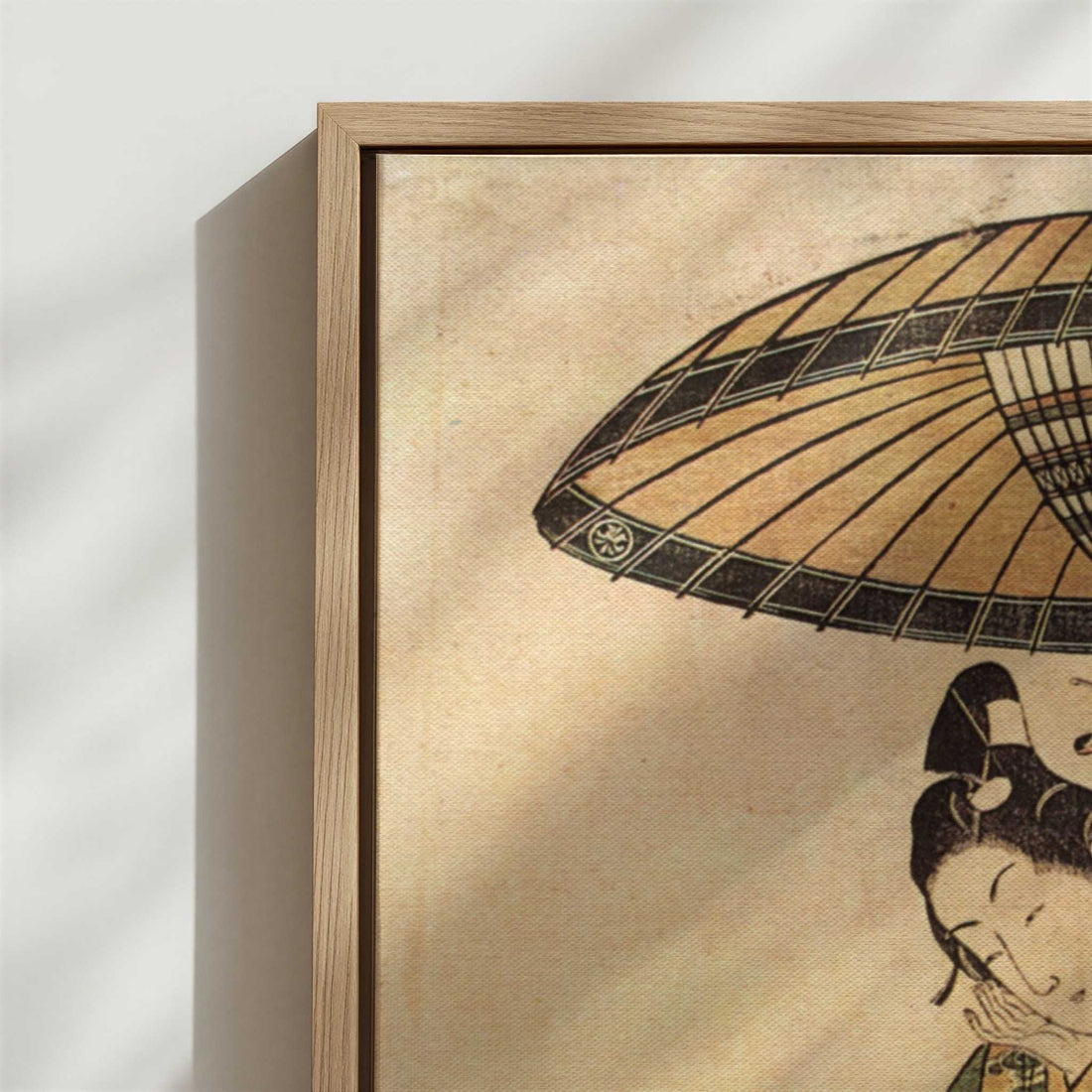 Framed Canvas - Close-up detail and texture of the framed canvas