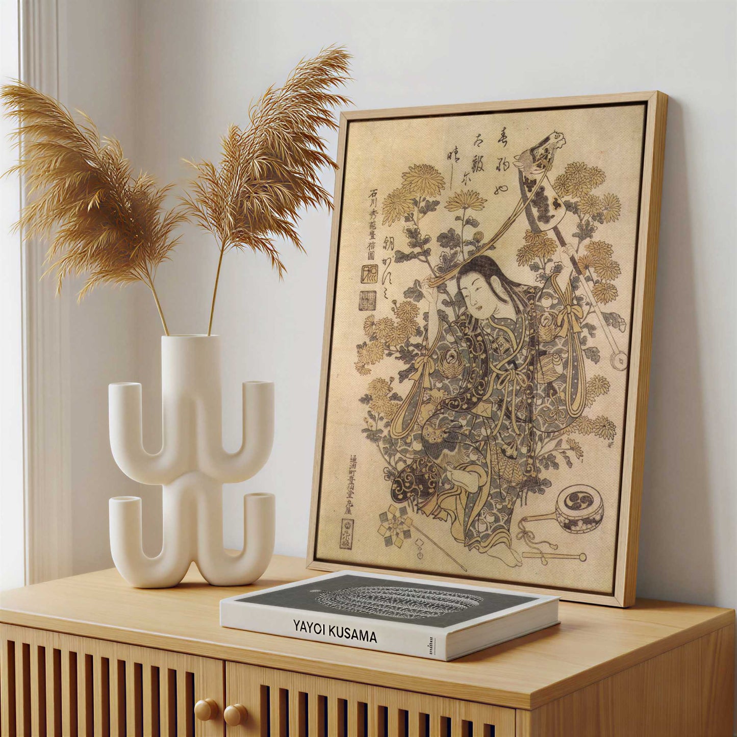 Framed Canvas - Framed canvas in a stylish interior setting