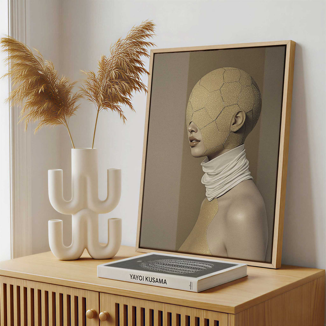 Framed Canvas - Framed canvas in a stylish interior setting