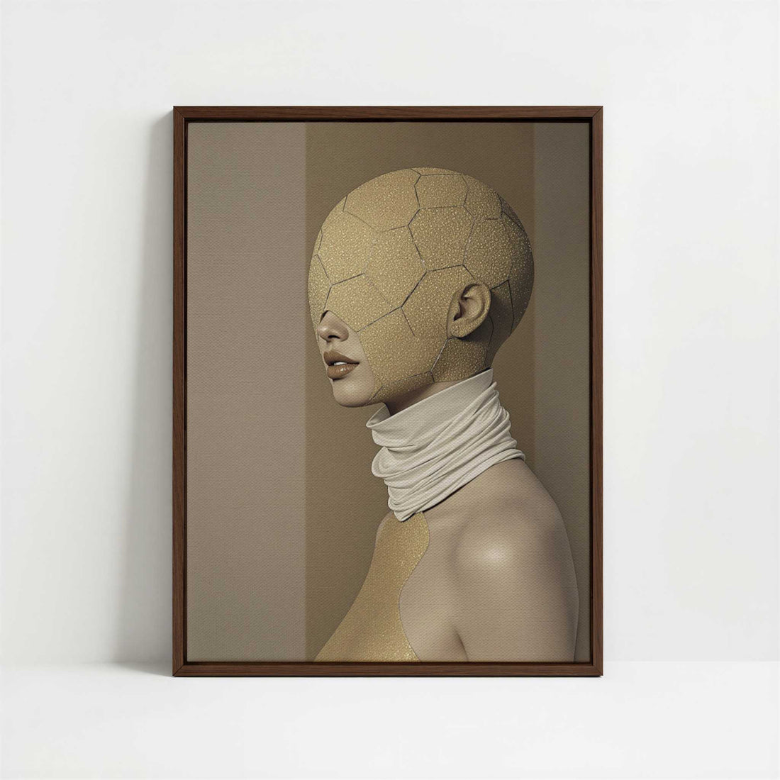 Framed Canvas - Framed canvas in dark wood color frame