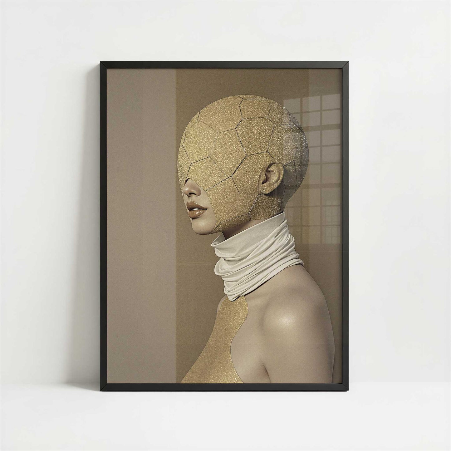 Unbiased Eyes – The Veil of Truth – Art Print - Art print in black frame