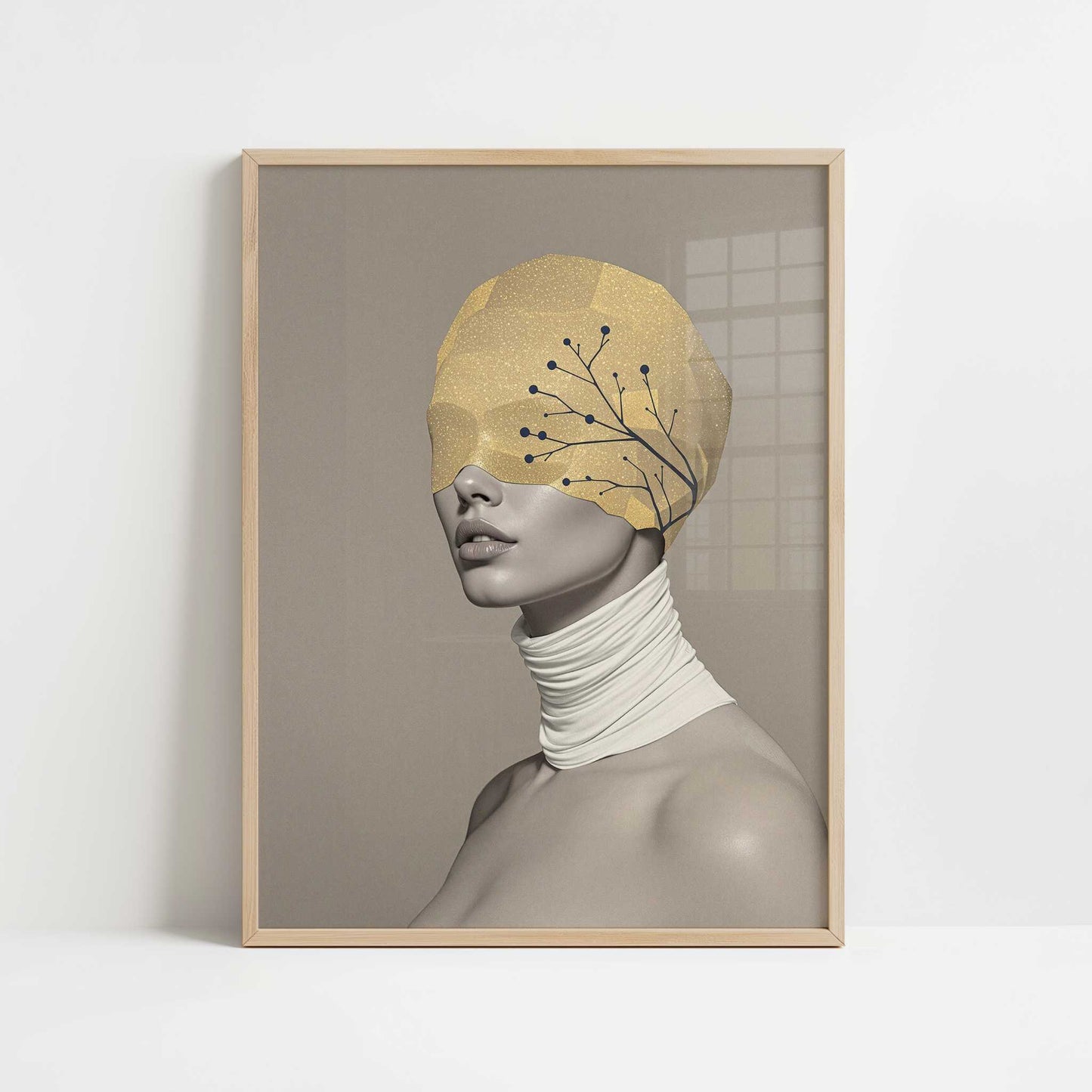 Unbiased Eyes – Unseen Balance – Art Print - Art print in oak frame