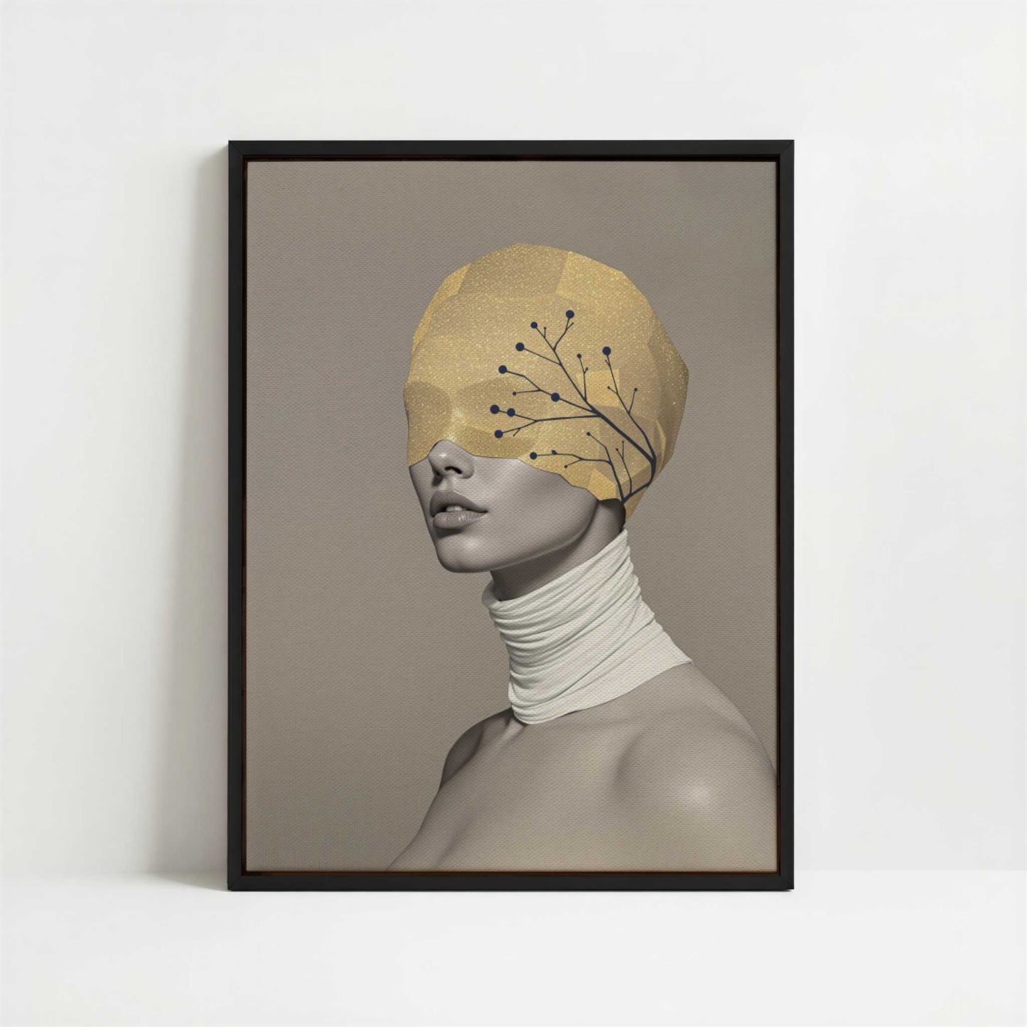 Framed Canvas - Framed canvas in black frame