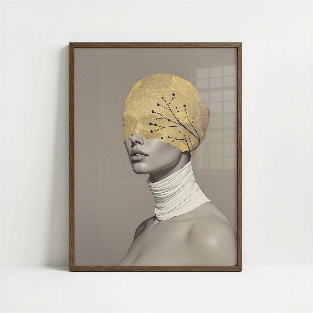 Unbiased Eyes – Unseen Balance – Art Print - Art print in dark wood frame