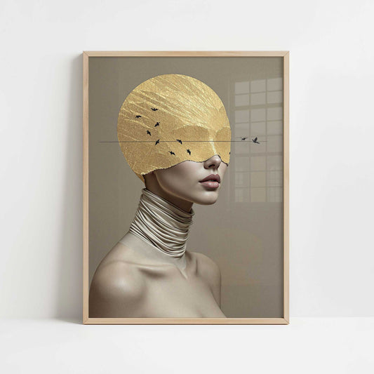 Unbiased Eyes Whispers of Clarity – Art Print - Art print in oak frame