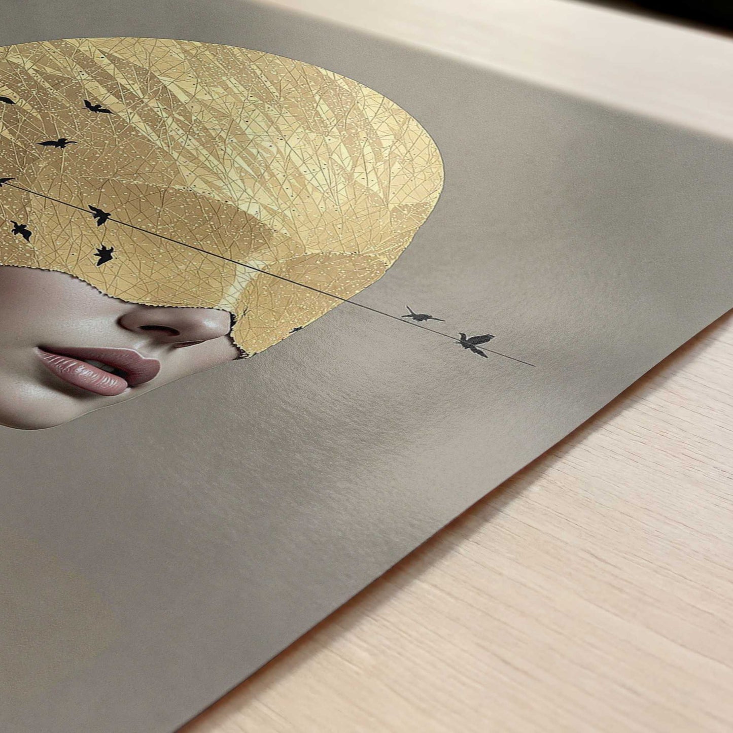 Unbiased Eyes Whispers of Clarity – Art Print - Close-up detail of the art print