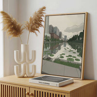 Framed Canvas - Framed canvas in a stylish interior setting