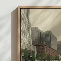 Framed Canvas - Close-up detail and texture of the framed canvas