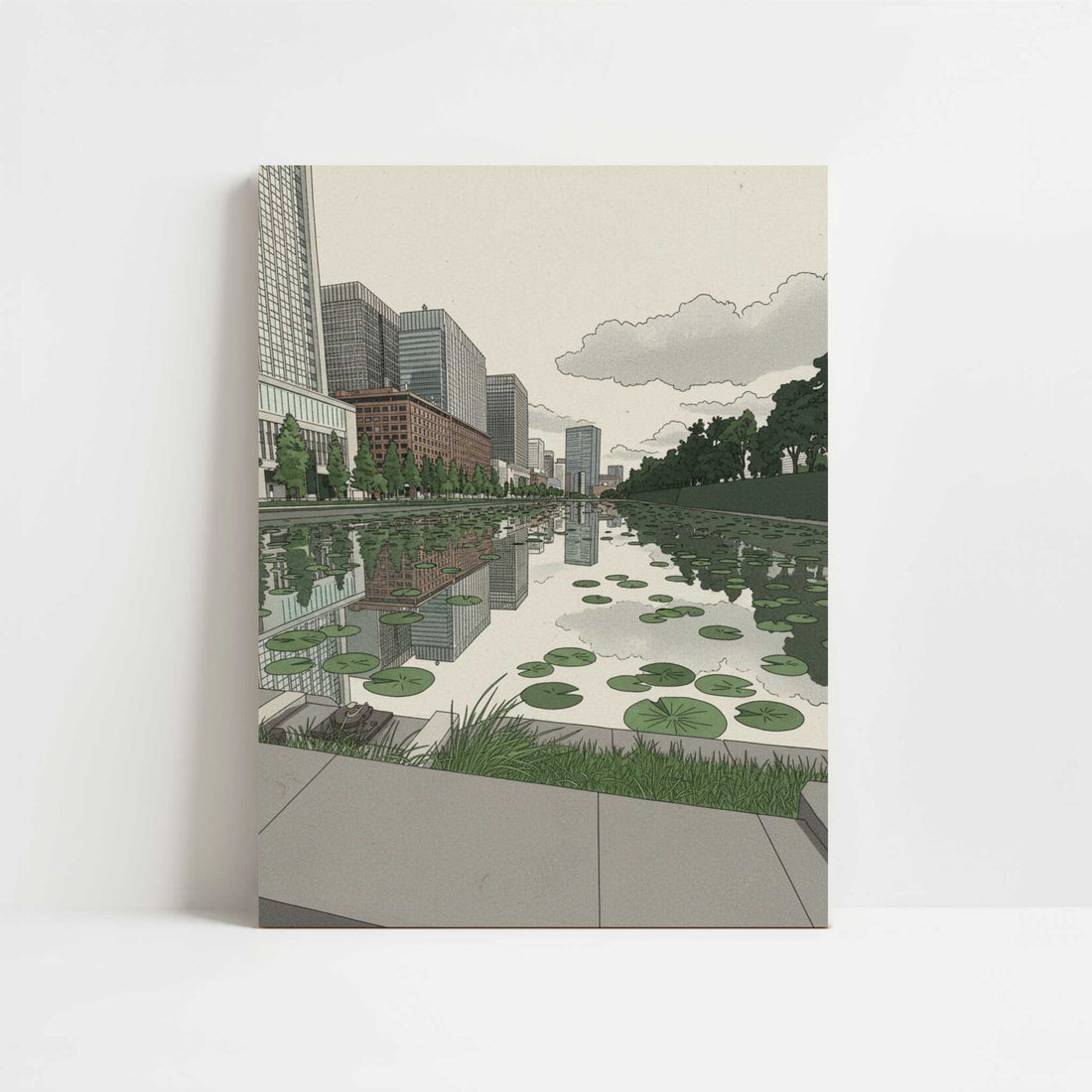 Urban Reflections in Chiyoda, Tokyo - Art Print - Unframed art print