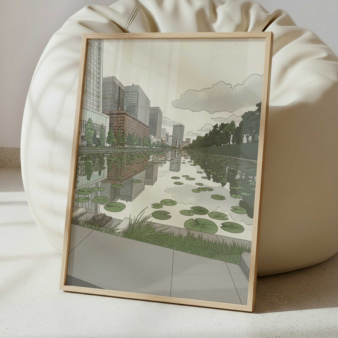 Urban Reflections in Chiyoda, Tokyo - Art Print - Interior inspiration