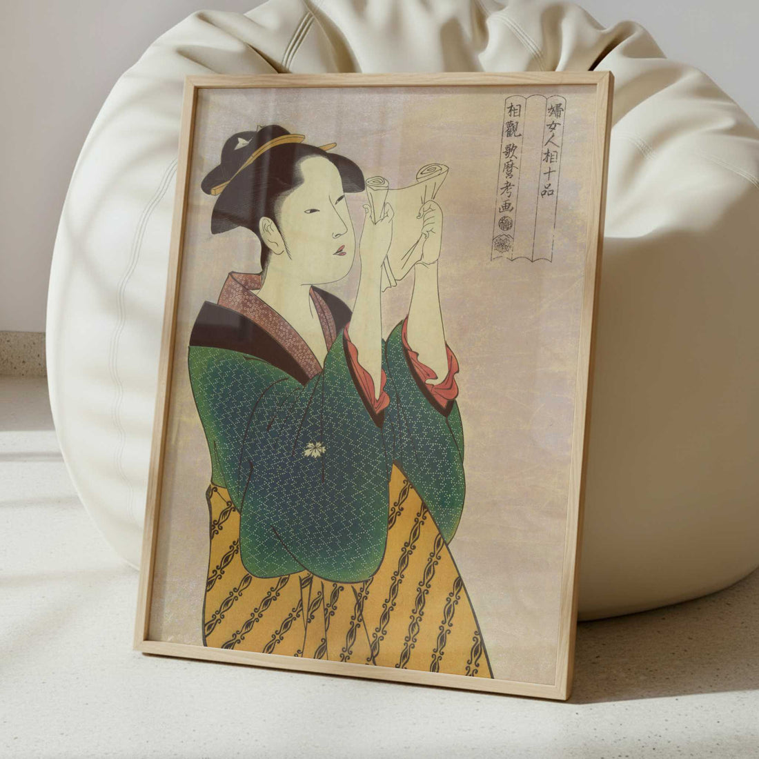 Fumiyomu onna (c.1780) by Kitagawa Utamaro – Art Print - Interior inspiration