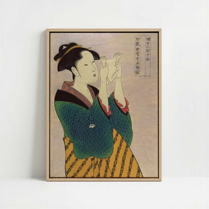 Framed Canvas - Framed canvas in oak color frame