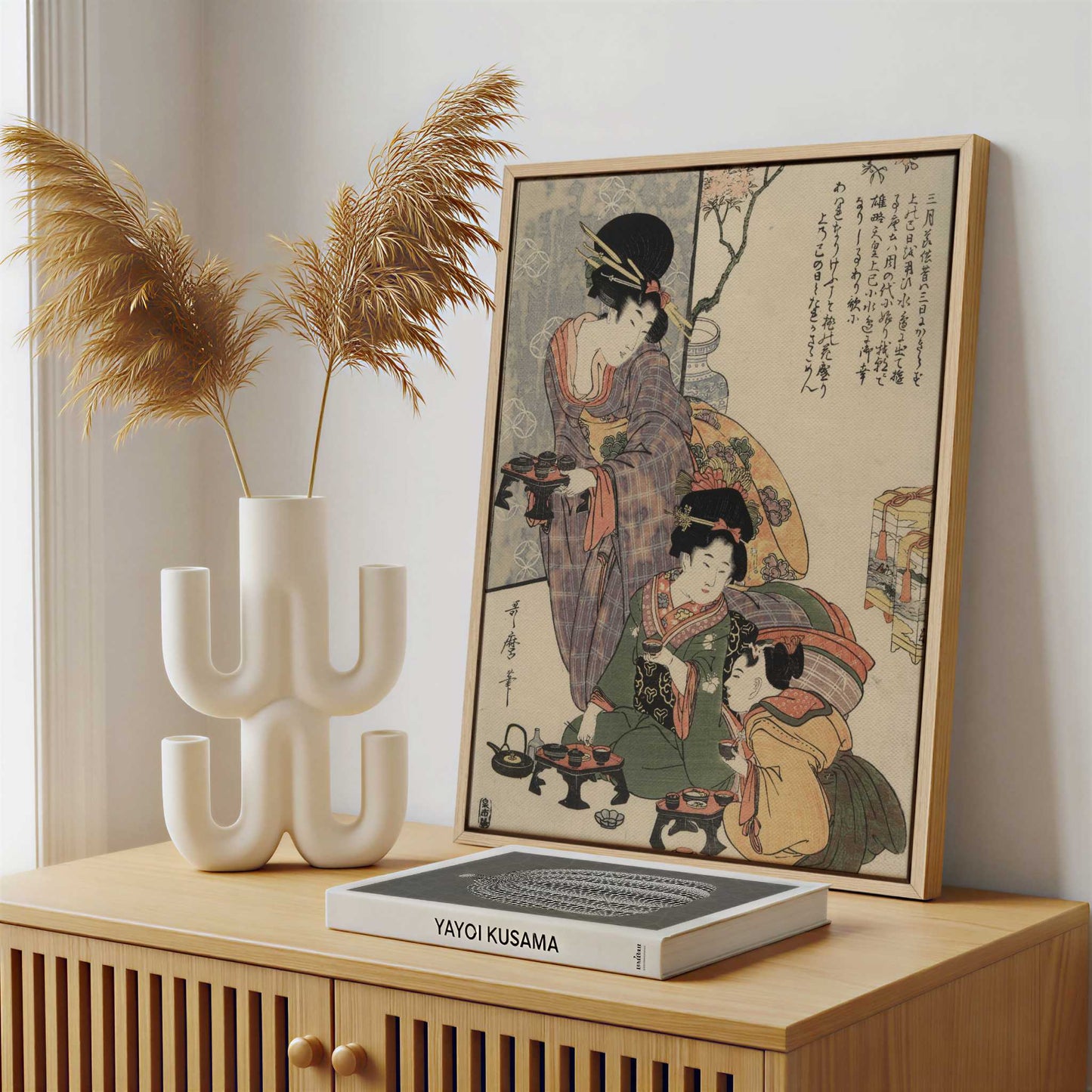 Framed Canvas - Framed canvas in a stylish interior setting