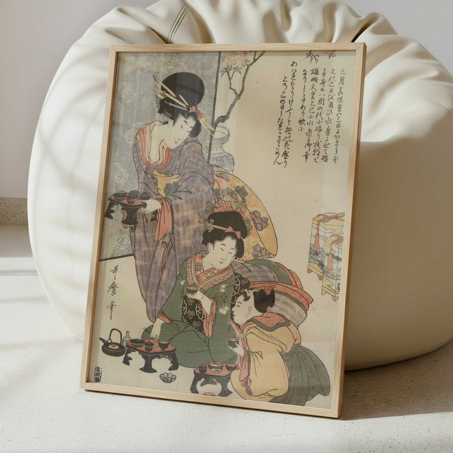 Girl's Festival (c.1801–4) by Kitagawa Utamaro – Art Print - Interior inspiration