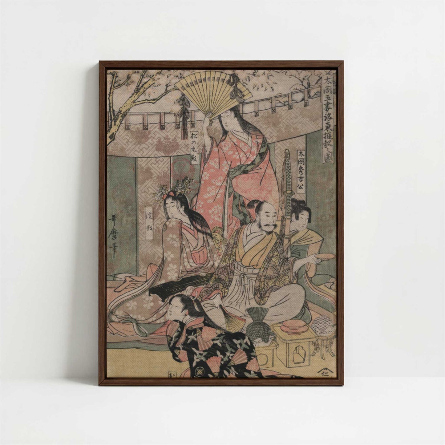 Framed Canvas - Framed canvas in dark wood color frame