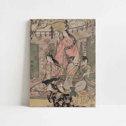 Hideyoshi and his Wives (c.1805) by Kitagawa Utamaro – Art Print - Unframed art print