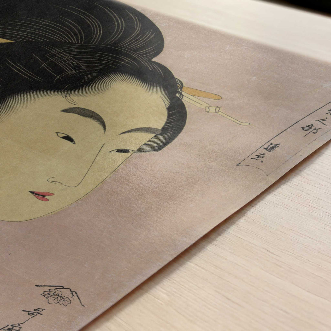 Nightly Love (1793) by Kitagawa Utamaro – Art Print - Close-up detail of the art print