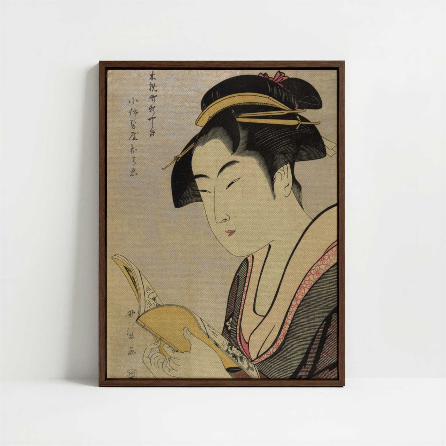 Framed Canvas - Framed canvas in dark wood color frame