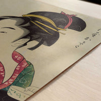 Okita of Naniwa-ya (c.1793) by Kitagawa Utamaro – Art Print - Close-up detail of the art print