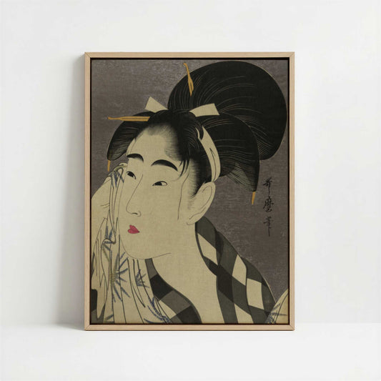 Framed Canvas - Framed canvas in oak color frame